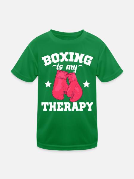 La boxe est ma thérapie Sparring sport - T-shirt sport Enfant - vert - Devant
