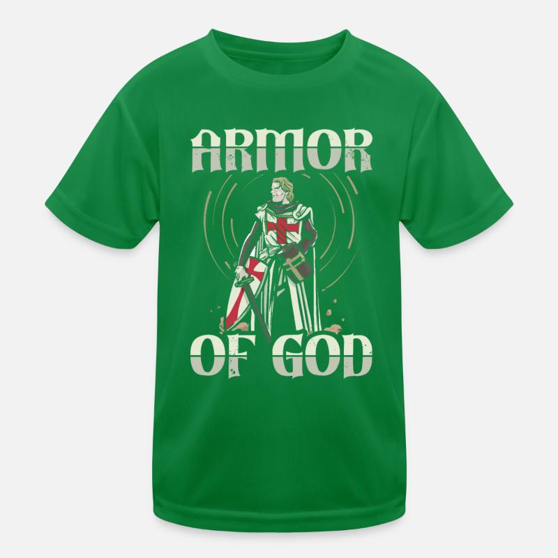 Rüstung Gottes Templer Ritter Christlicher Glaube Kinder Funktions-T-Shirt