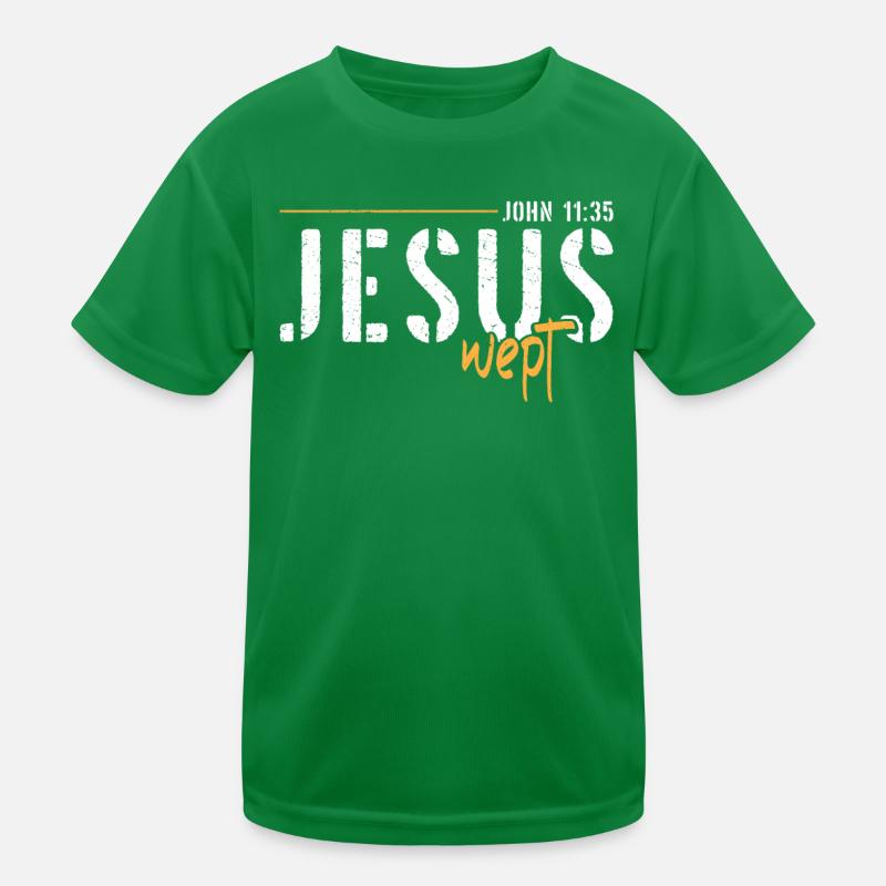 Jesus Weinte Christlicher Bibelvers Glaube Jesus Kinder Funktions-T-Shirt