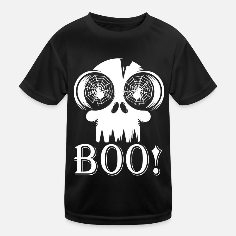 HALLOWEEN CREEPY SKULL BOO! Kids Functional T-Shirt