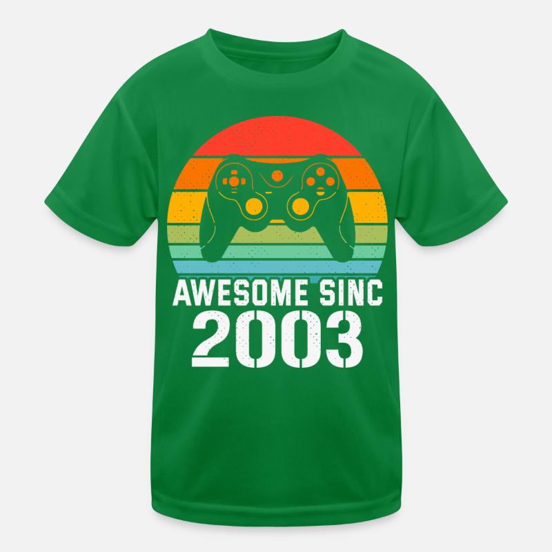 Regalo per l'anniversario del 2003 per tutti i giocatori 2003 Maglietta sportiva per bambini