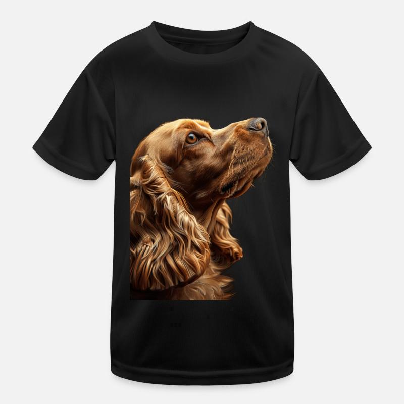 Cocker Spaniel - Kinder Funktions-T-Shirt - Schwarz