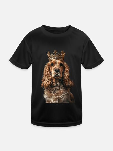 Cocker Spaniel - T-shirt sport Enfant - noir - Devant