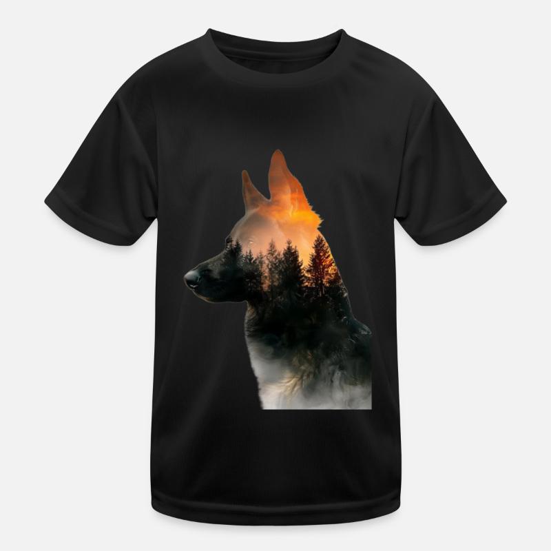 Deutscher Schäferhund Kinder Funktions-T-Shirt