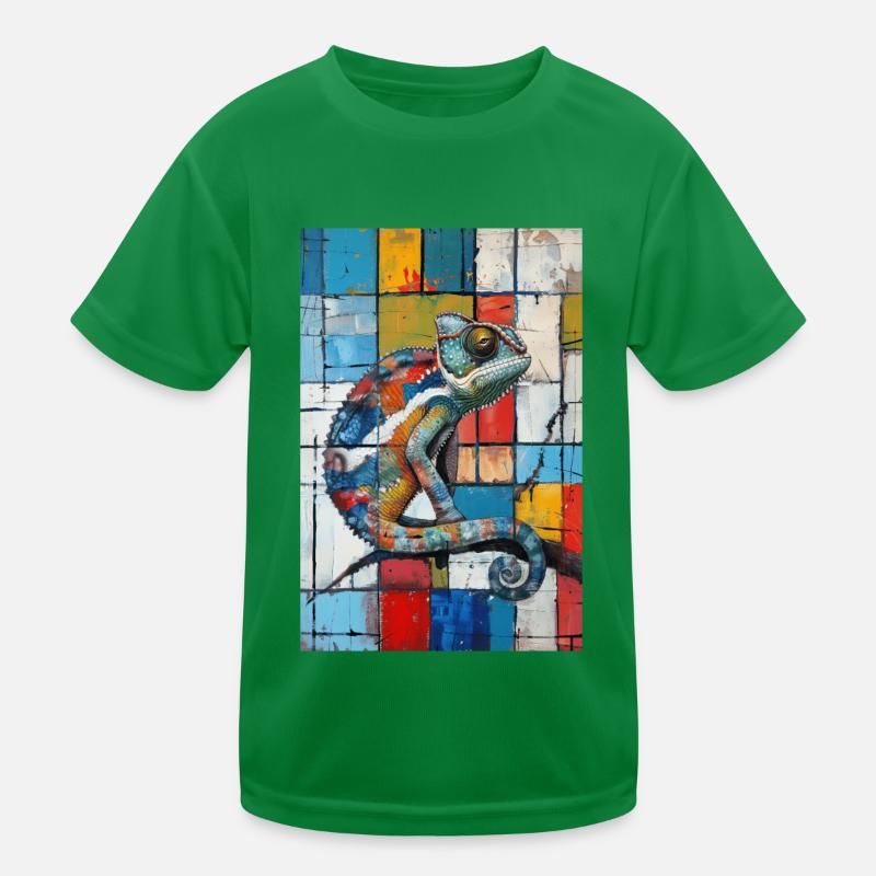 Chamäleon Kinder Funktions-T-Shirt