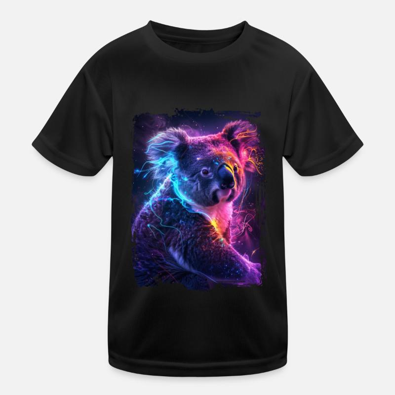 Koala - Kinder Funktions-T-Shirt - Schwarz