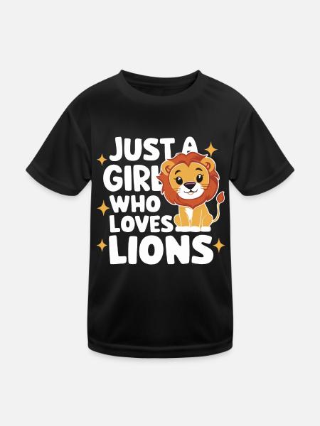 Lion Lion Animal Africa - Kids Functional T-Shirt - black - Front