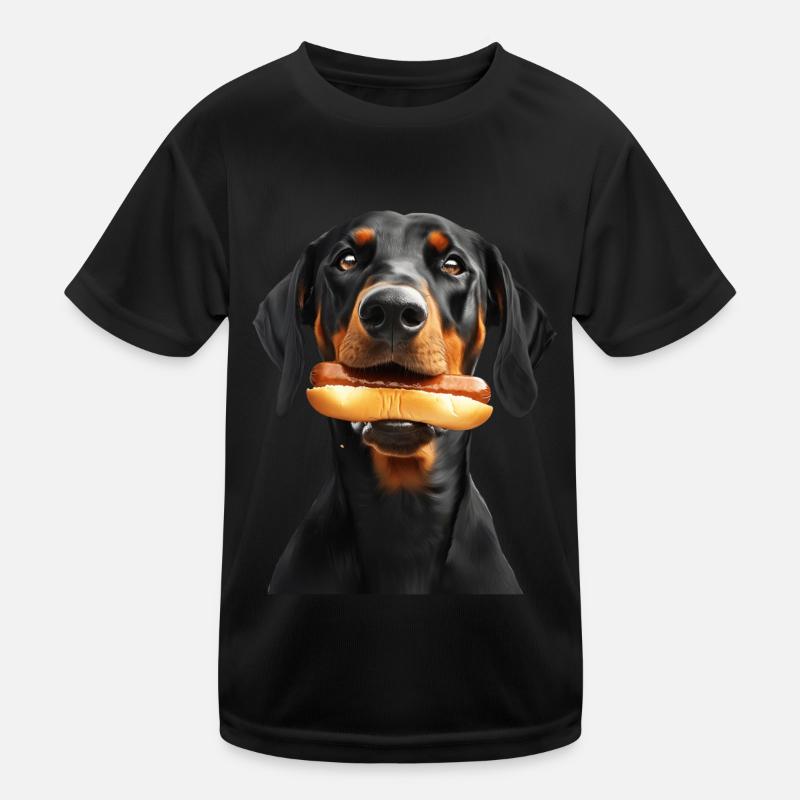 Dobermann Kinder Funktions-T-Shirt
