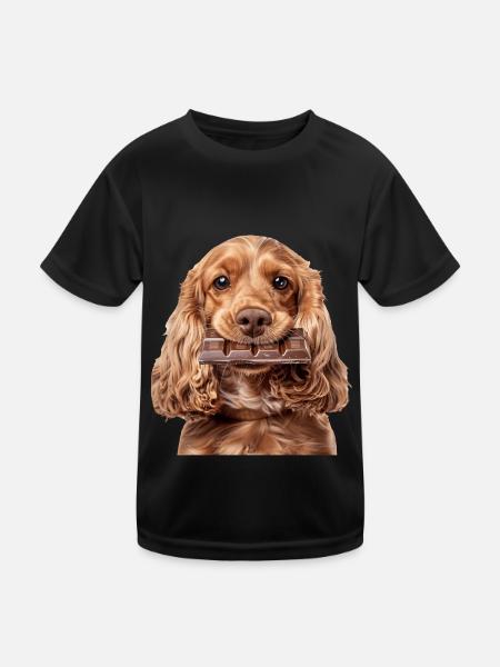Cocker Spaniel - Kinder Funktions-T-Shirt - Schwarz