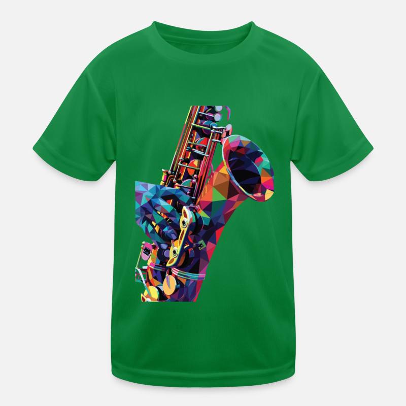 Saxophon Kinder Funktions-T-Shirt