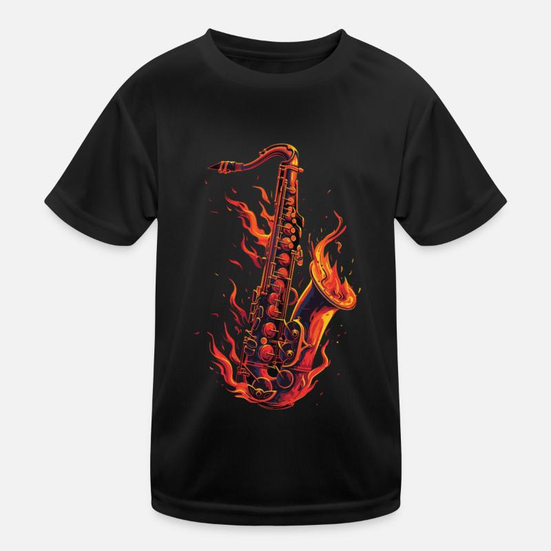 Saxophon Kinder Funktions-T-Shirt