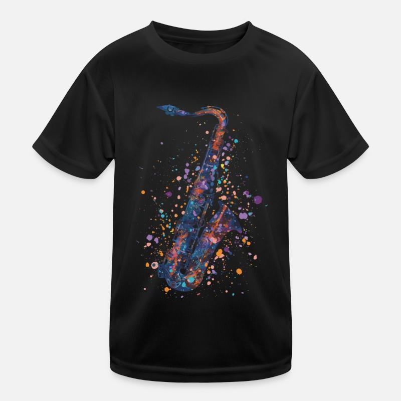 Saxophon Kinder Funktions-T-Shirt