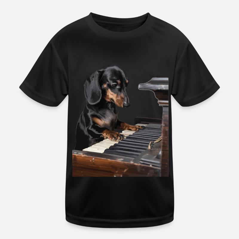 Dackel Kinder Funktions-T-Shirt