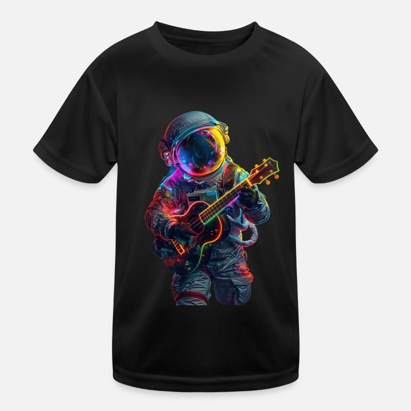 Astronauten Ukulele Kinder Funktions-T-Shirt