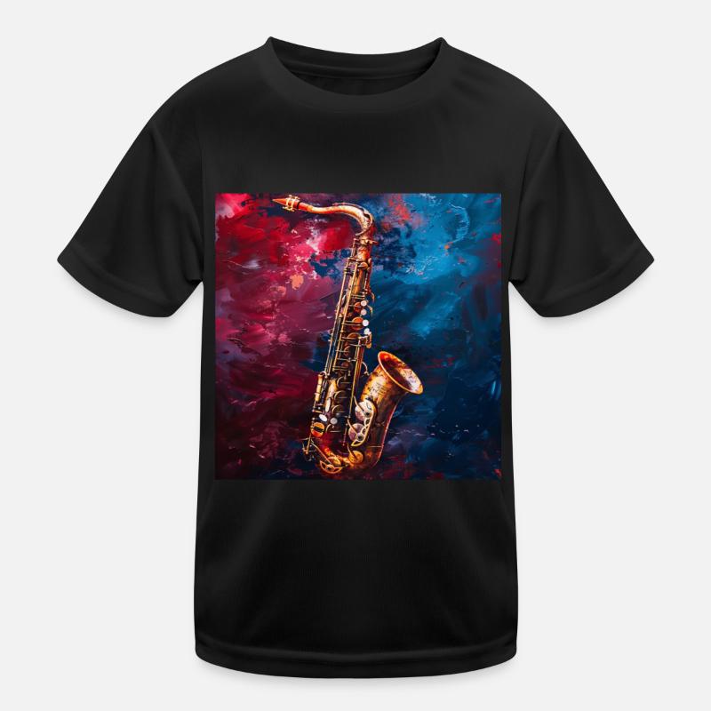 Saxophon Kinder Funktions-T-Shirt