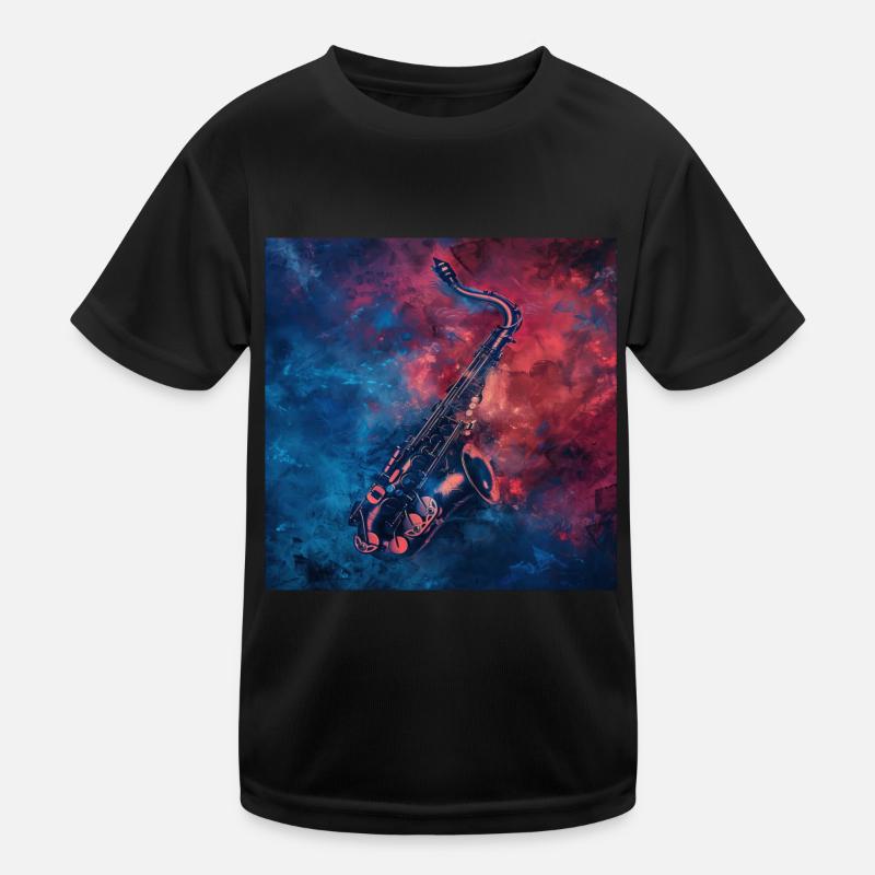Saxophon Kinder Funktions-T-Shirt
