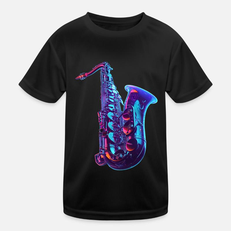 Saxophon Kinder Funktions-T-Shirt