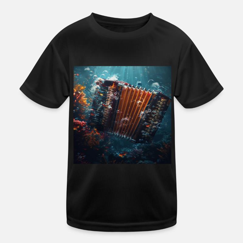 Akkordeon Kinder Funktions-T-Shirt