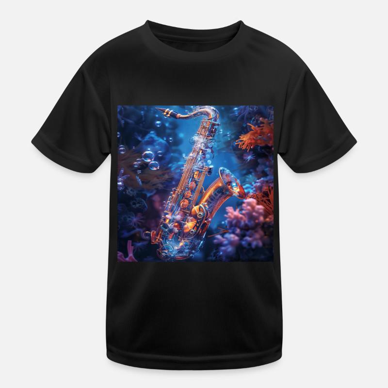 Saxophon Kinder Funktions-T-Shirt