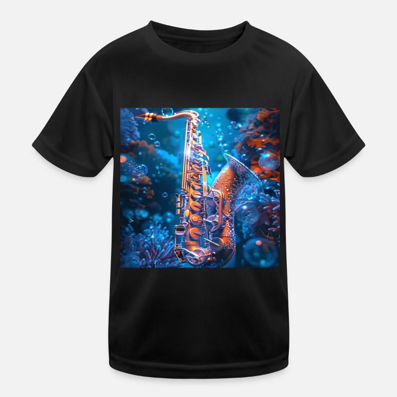 Saxophon Kinder Funktions-T-Shirt
