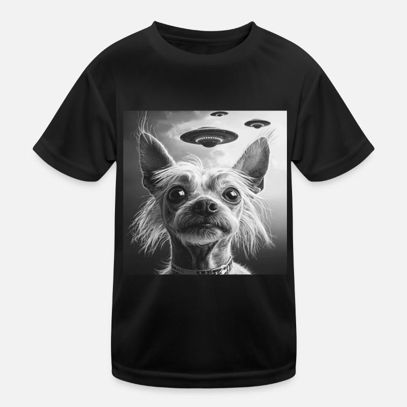 Chinesischer Schopfhund Kinder Funktions-T-Shirt