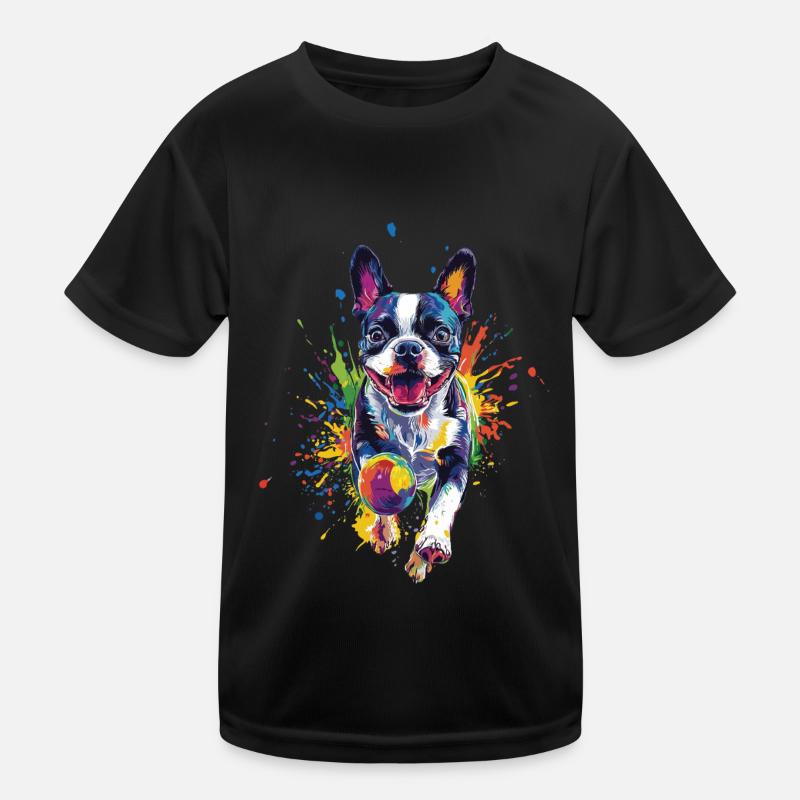 Boston Terrier Kinder Funktions-T-Shirt