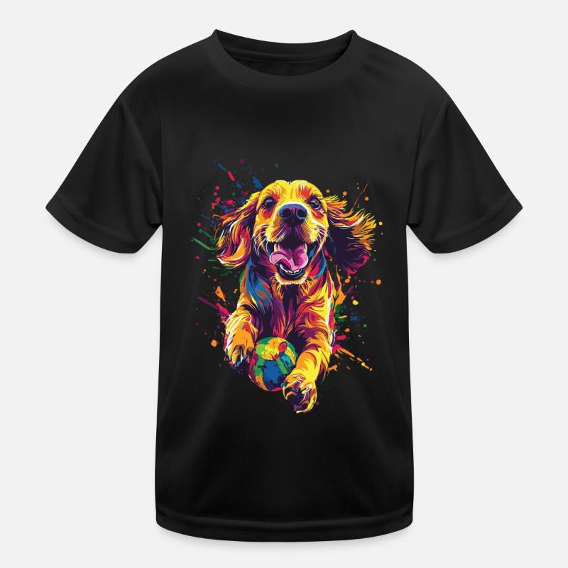 Cocker Spaniel - Kinder Funktions-T-Shirt - Schwarz