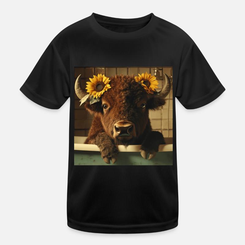 Bison Kinder Funktions-T-Shirt