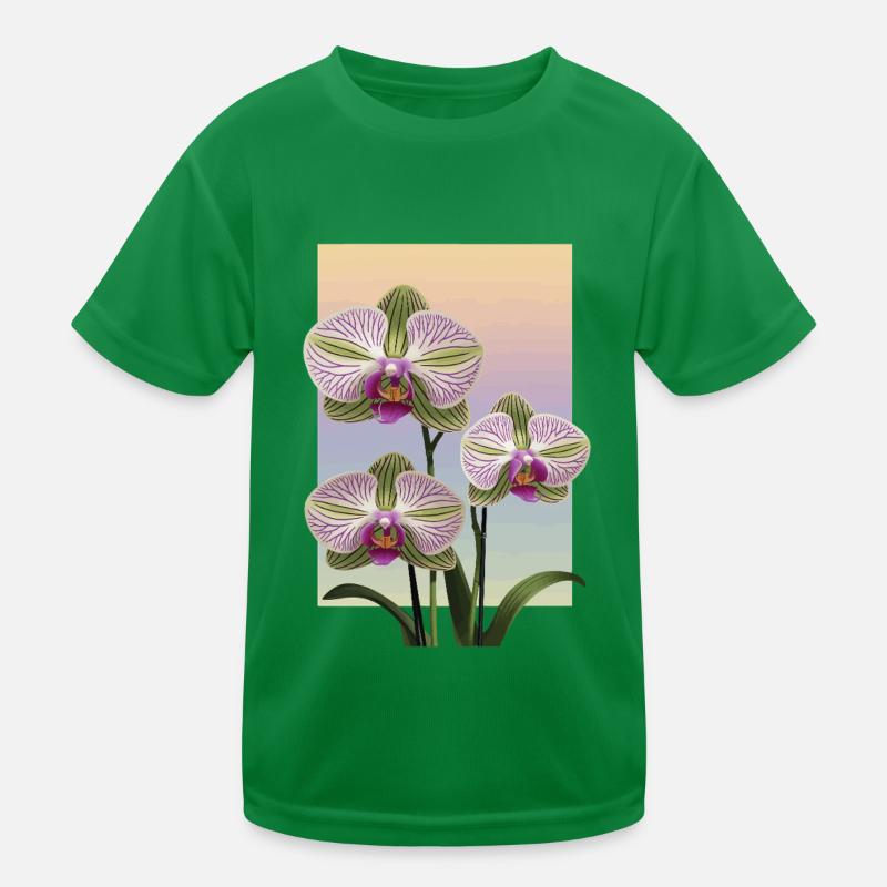 Orchidee Kinder Funktions-T-Shirt