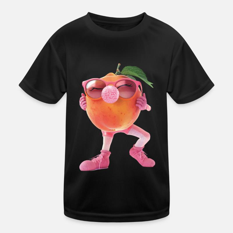 Pfirsich Kinder Funktions-T-Shirt