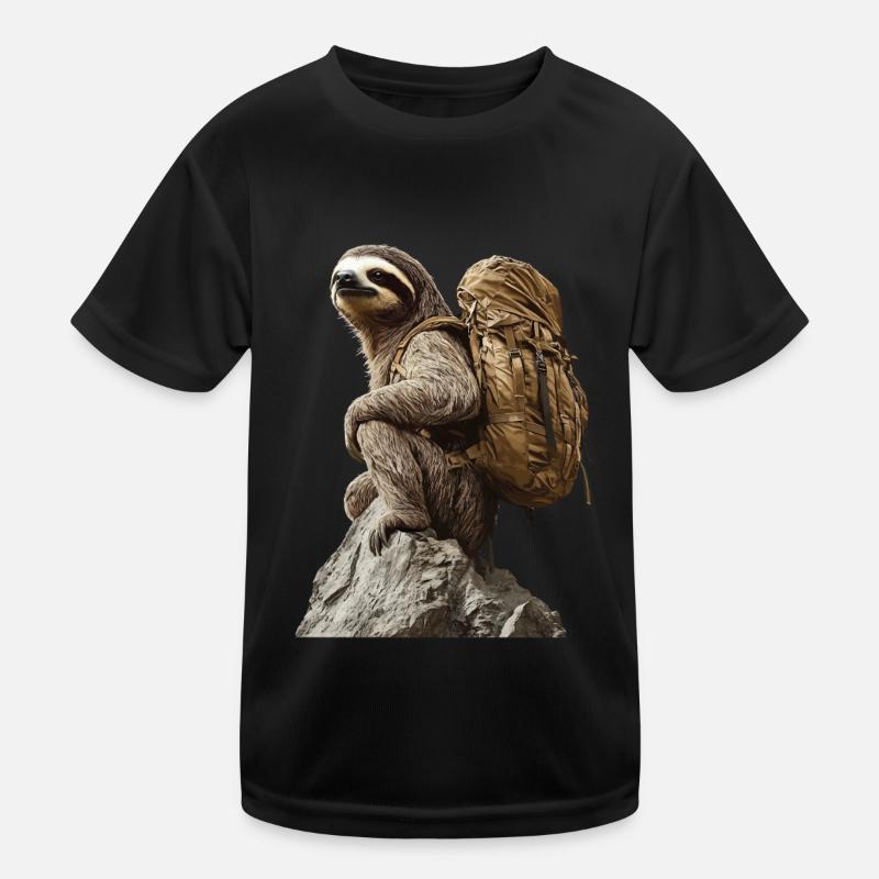 Faultier Kinder Funktions-T-Shirt