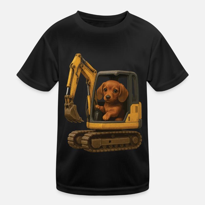 Dackel Kinder Funktions-T-Shirt