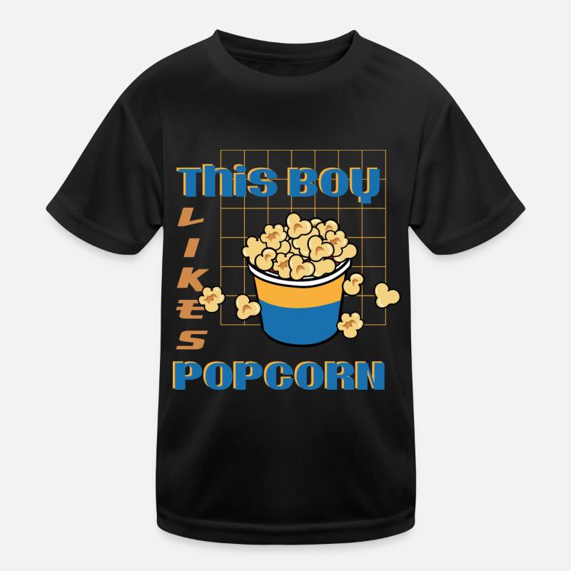 Junge mag Popcorn Delicious Popcorn Esser Kinder Funktions-T-Shirt