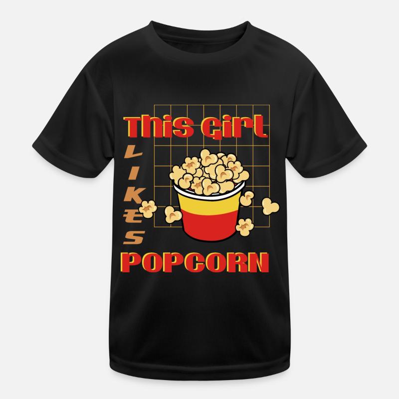 Mädchen mag Popcorn Leckerer Popcorn-Esser Kinder Funktions-T-Shirt
