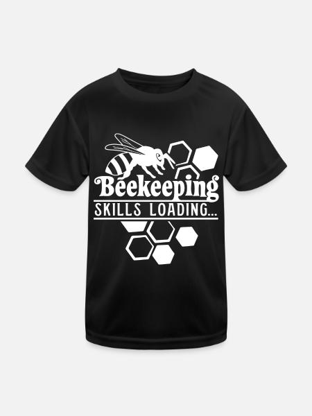 Compétence apicole Ironique Abeille Honey - T-shirt sport Enfant - noir - Devant