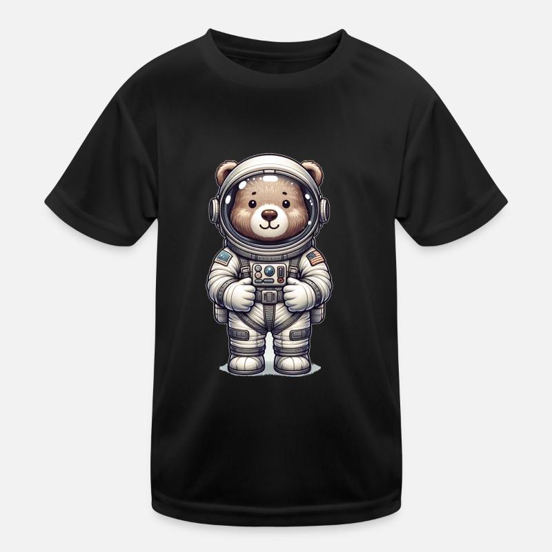 Cute Bear Astronaut Kinder Funktions-T-Shirt