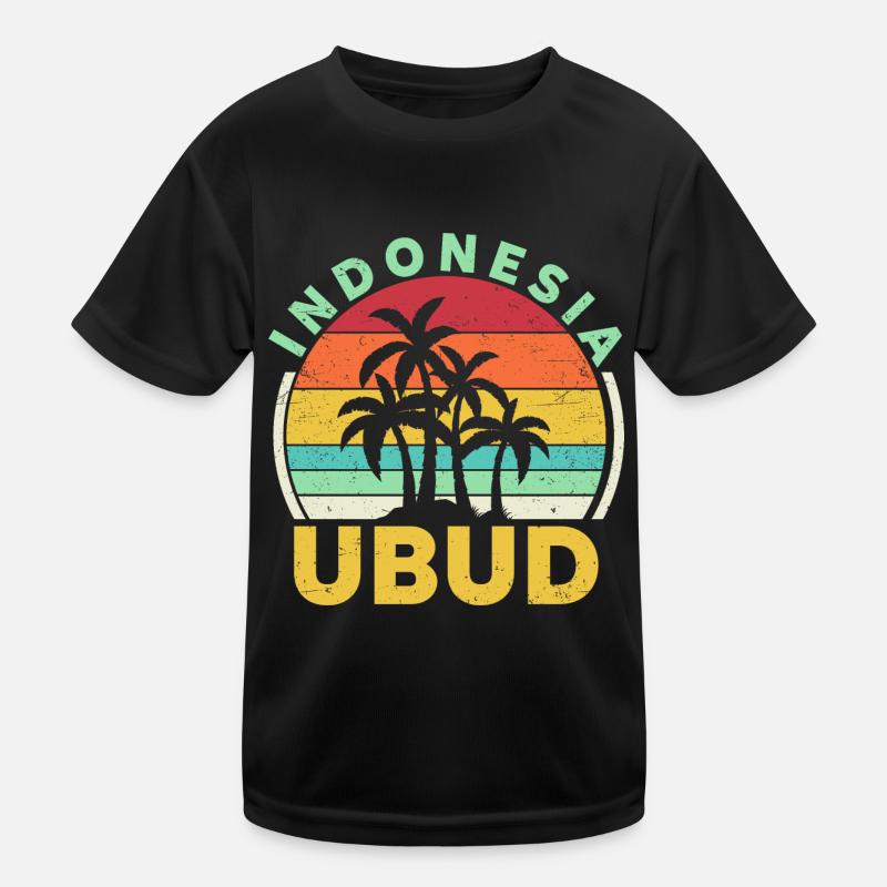 Barong Indonesia Planche de Surf Vacances Vague T-shirt sport Enfant