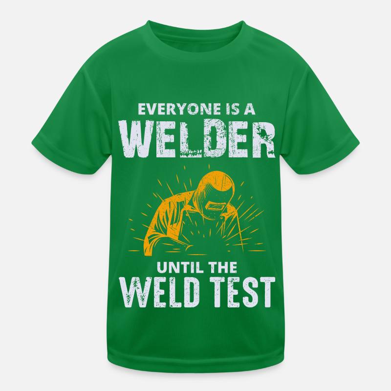 Welding Welder Metal Construction Ironworker Kids Functional T-Shirt