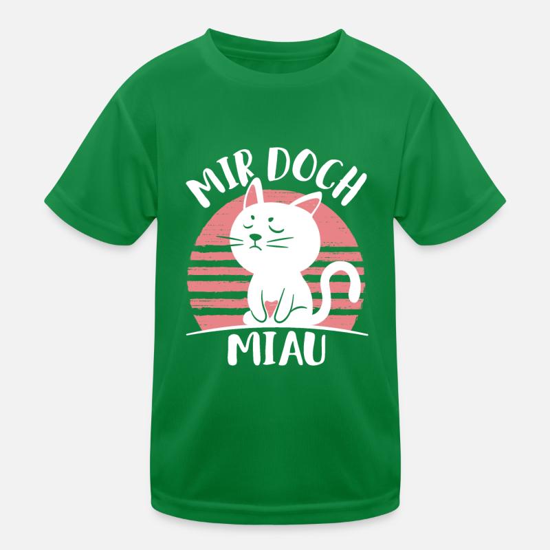 mir doch miau Lustiger Katzen Statement Kinder Funktions-T-Shirt
