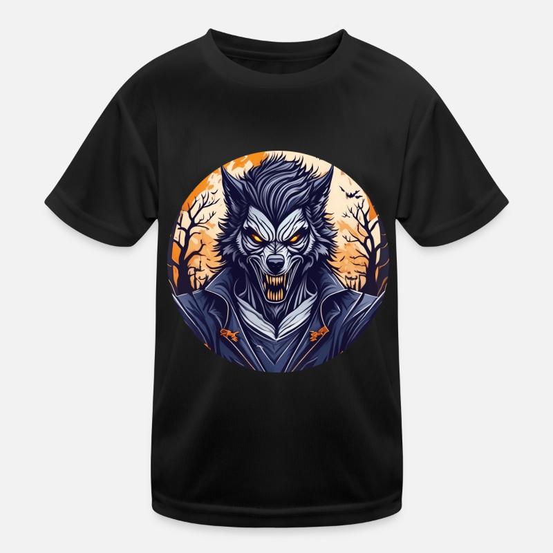 Gruseliges Halloween-partykostüm Werwolf T-shirt sport Enfant