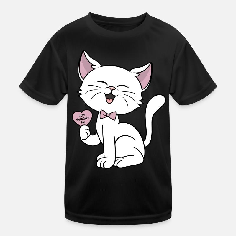 Chat Amour Cœur Couples Chats Drôle Saint-Valentin T-shirt sport Enfant