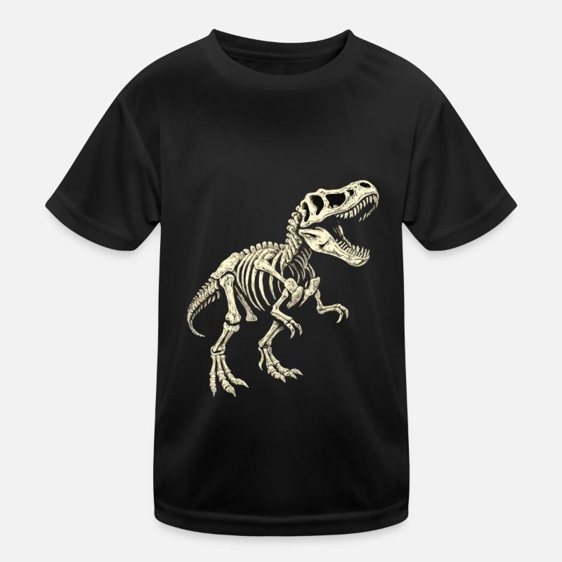 T-Rex Skeleton – Dinosaur Fossil Design Kids Functional T-Shirt
