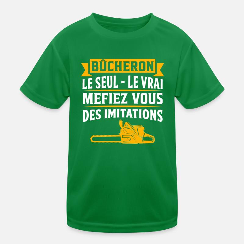 Holzfäller-Geschenk T-Shirt Bucher Kinder Funktions-T-Shirt