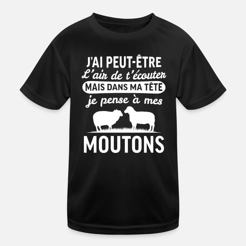 Je pense à mes moutons T-shirt sport Enfant