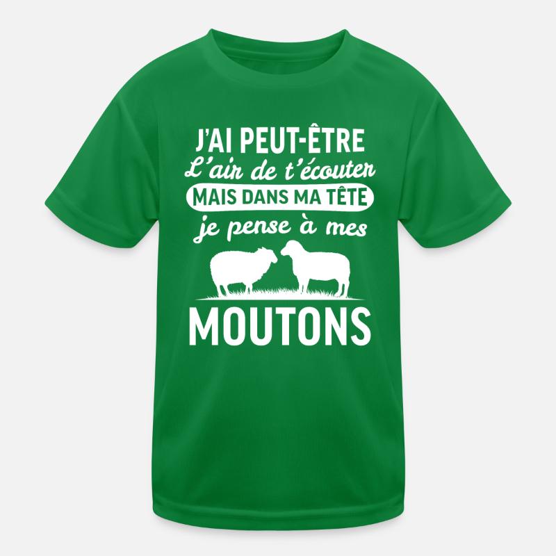 Je pense à mes moutons T-shirt sport Enfant