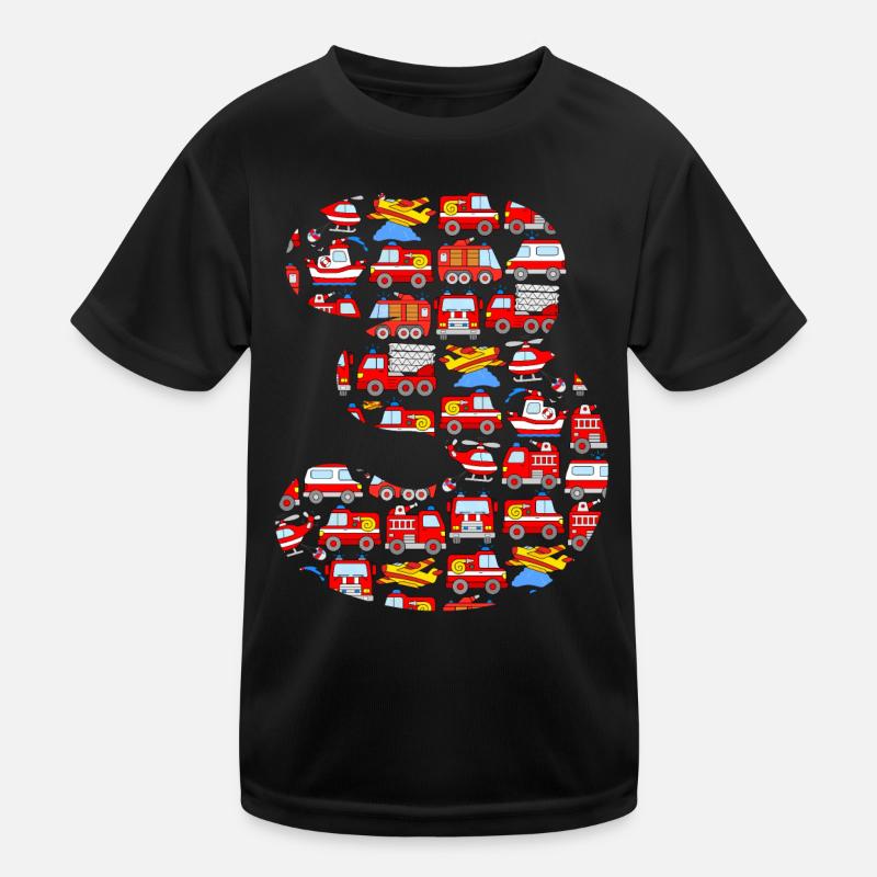Anniversaire des pompiers 3 ans T-shirt sport Enfant