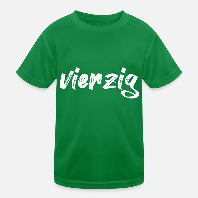 vierzig 40 Schriftzug Kinder Funktions-T-Shirt
