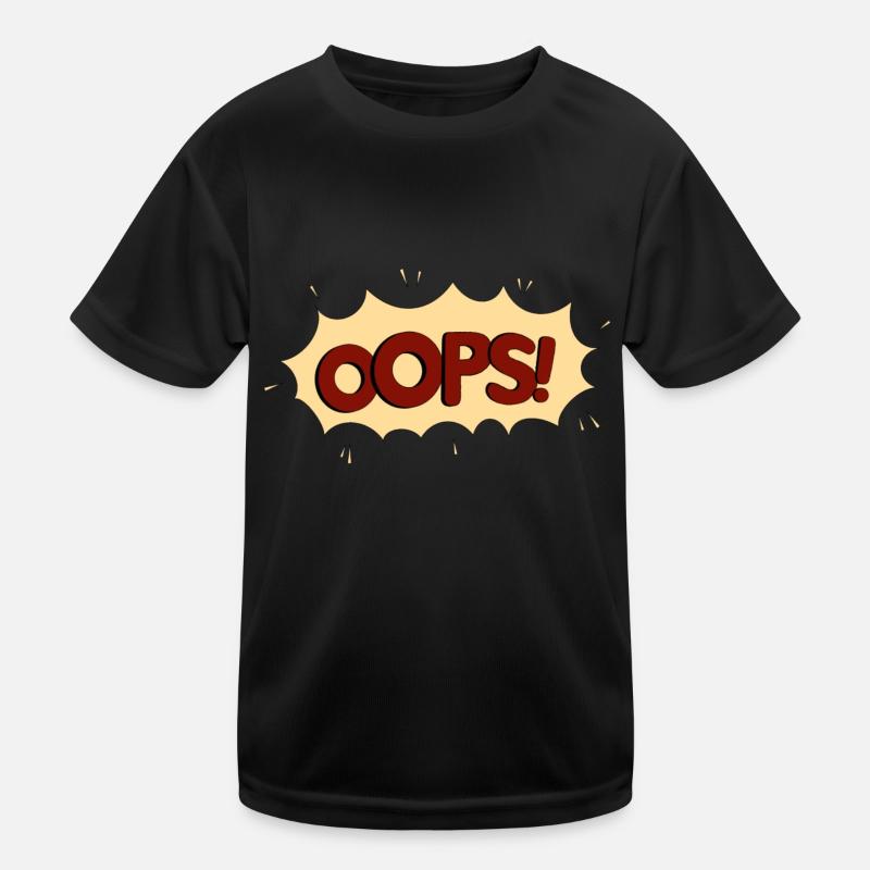 OOPS red Kinder Funktions-T-Shirt
