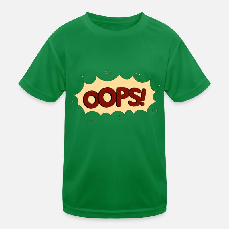 OOPS red Kinder Funktions-T-Shirt