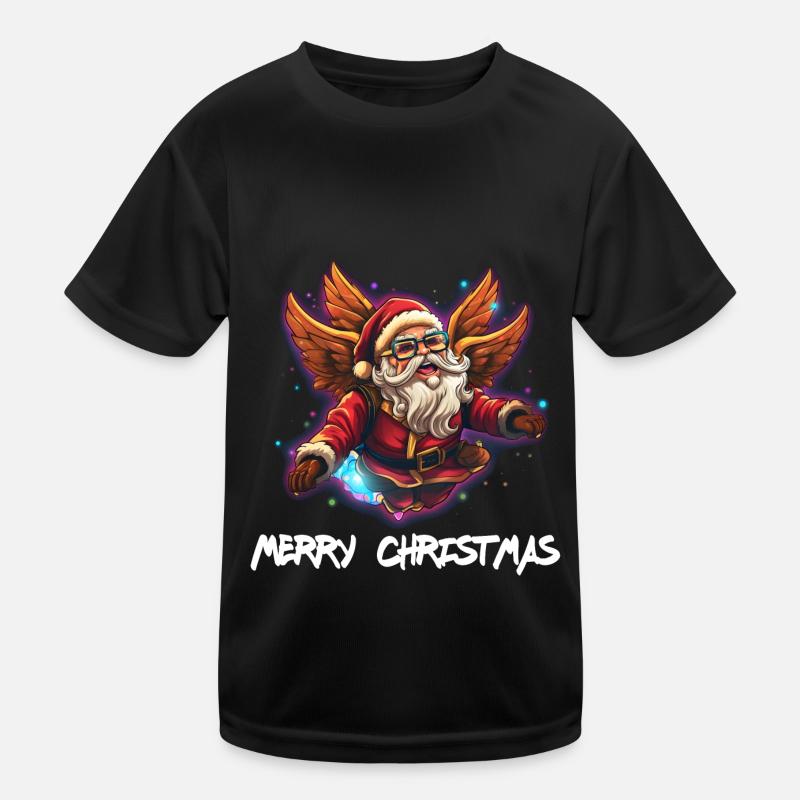 Weihnachtsmann, Ugly Christmas Kinder Funktions-T-Shirt